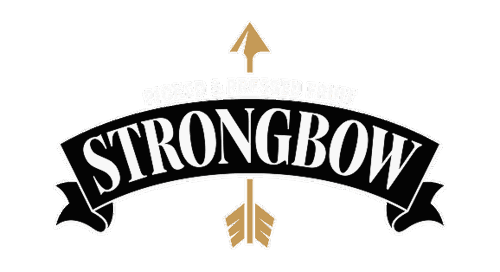 Strongbow Banner Wordmark White Pp Lock Up Flat Gold Offset Srgb 1 1